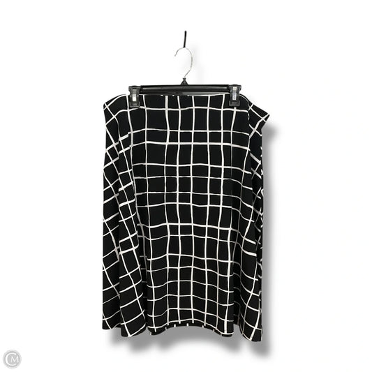 Skirt Midi By Chicos In Black & White, Size: Xl