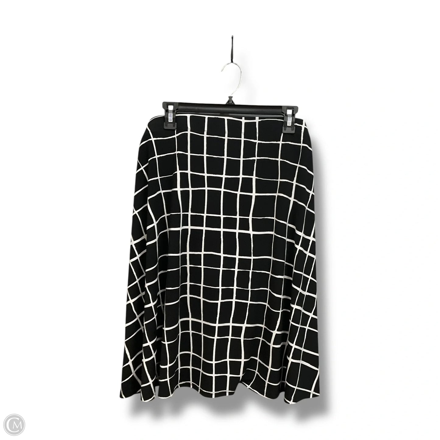 Skirt Midi By Chicos In Black & White, Size: Xl