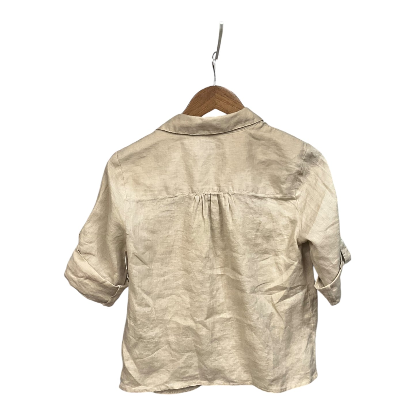 Top Short Sleeve By Inc In Beige, Size: S