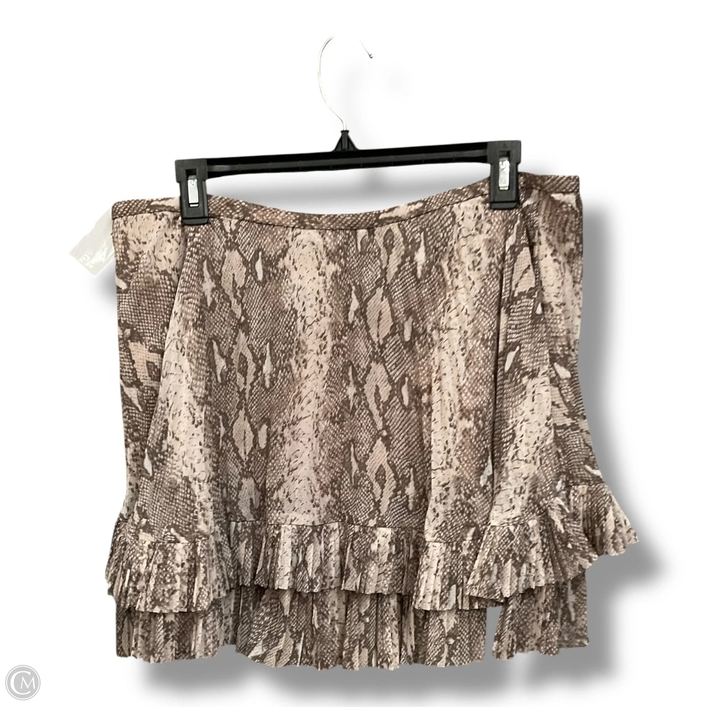 Skirt Mini & Short By Banana Republic In Snakeskin Print, Size: L