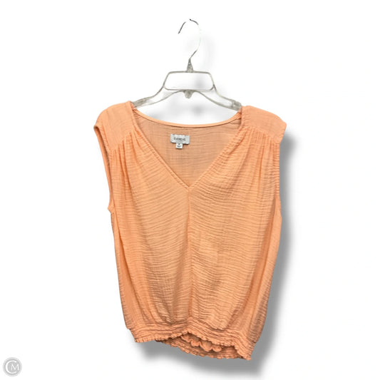 Top Sleeveless By Evereve In Peach, Size: M