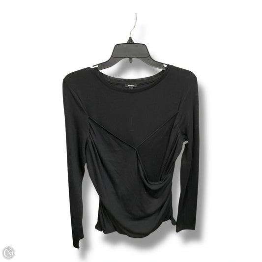 Top Long Sleeve By Express In Black, Size: L