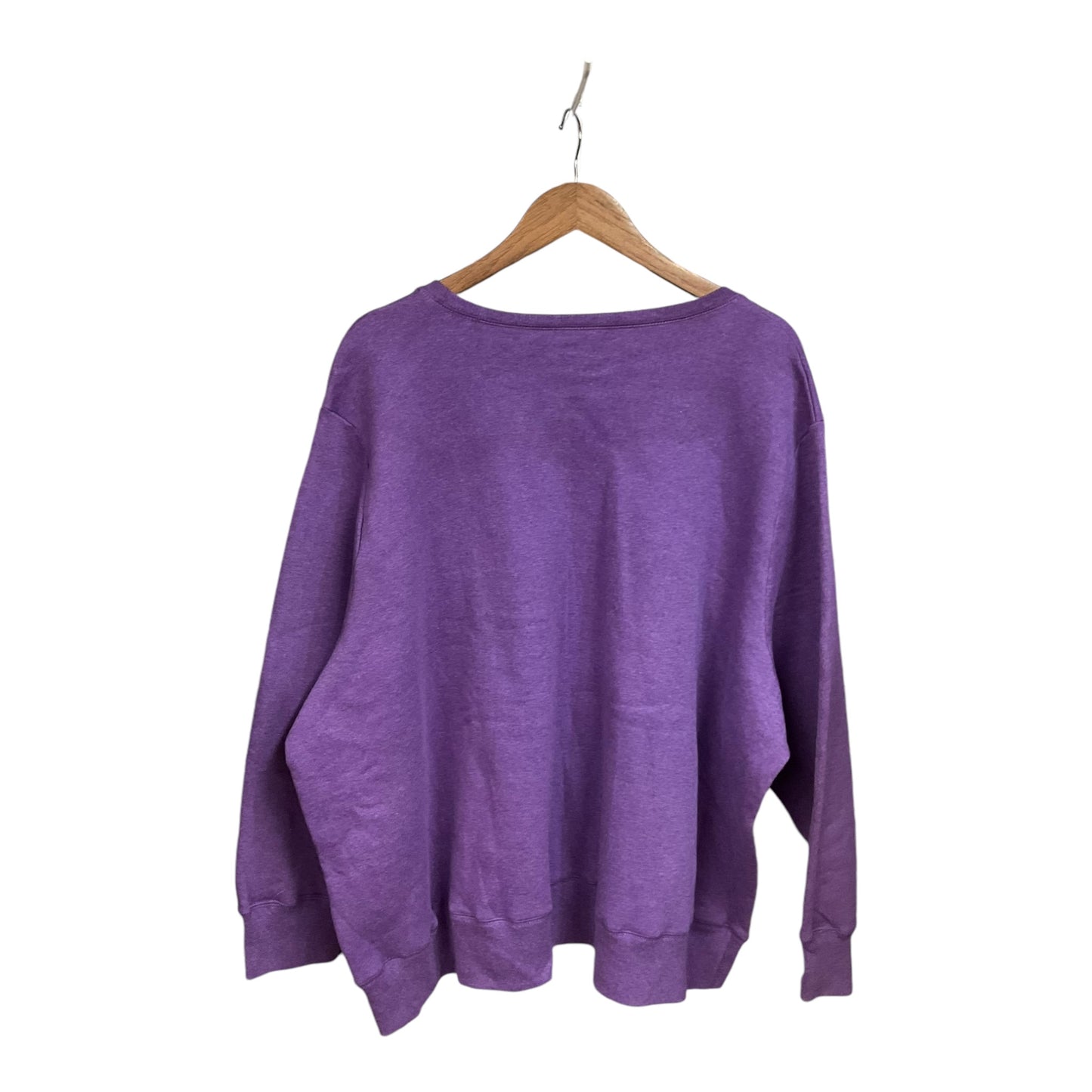 Sweatshirt Crewneck By Just My Size In Purple, Size: Xxxl