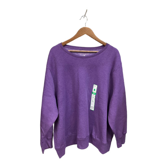 Sweatshirt Crewneck By Just My Size In Purple, Size: Xxxl