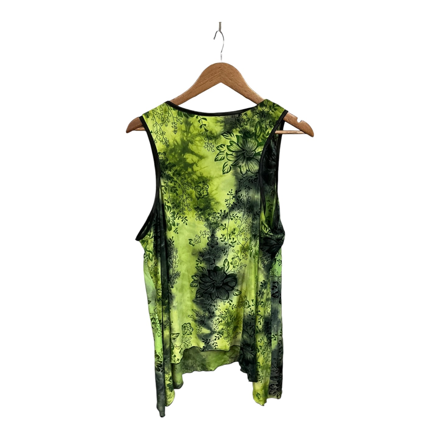 Top Sleeveless By Cato In Green, Size: 3x