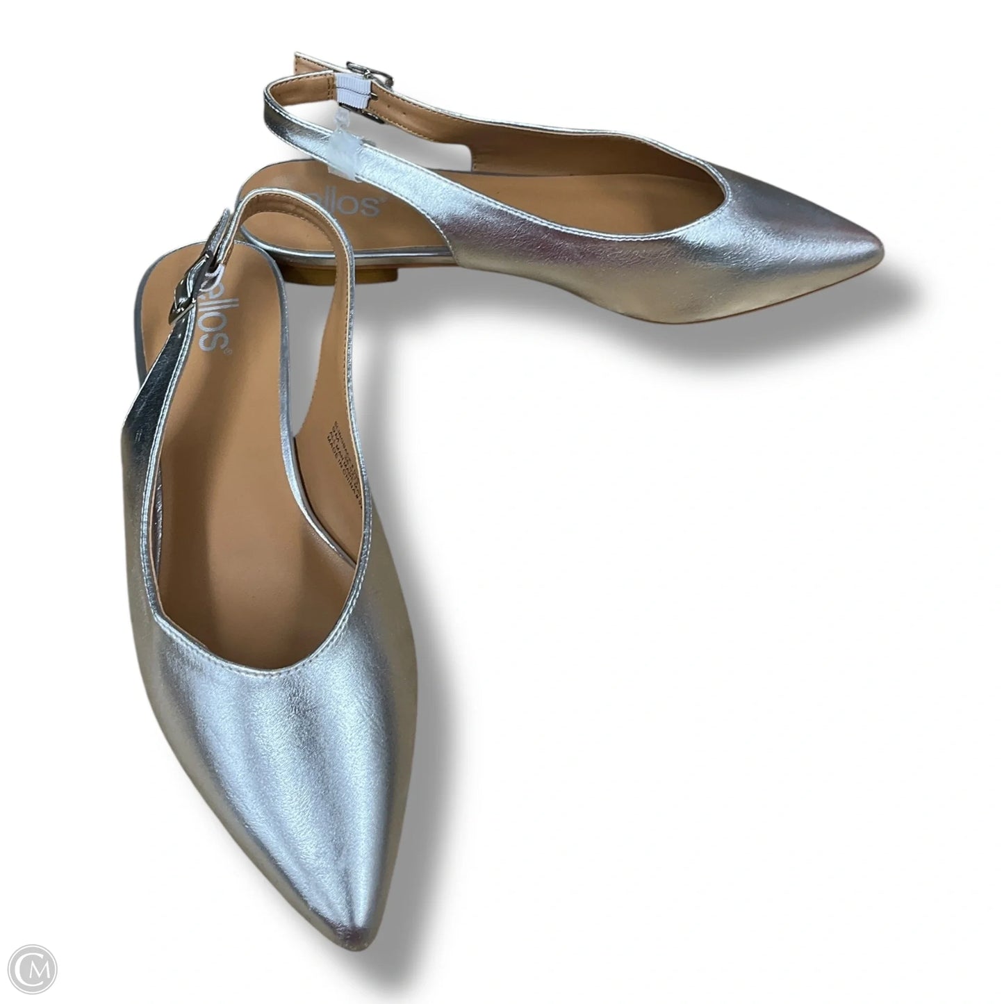 Shoes Flats By Ellos In Silver, Size: 9