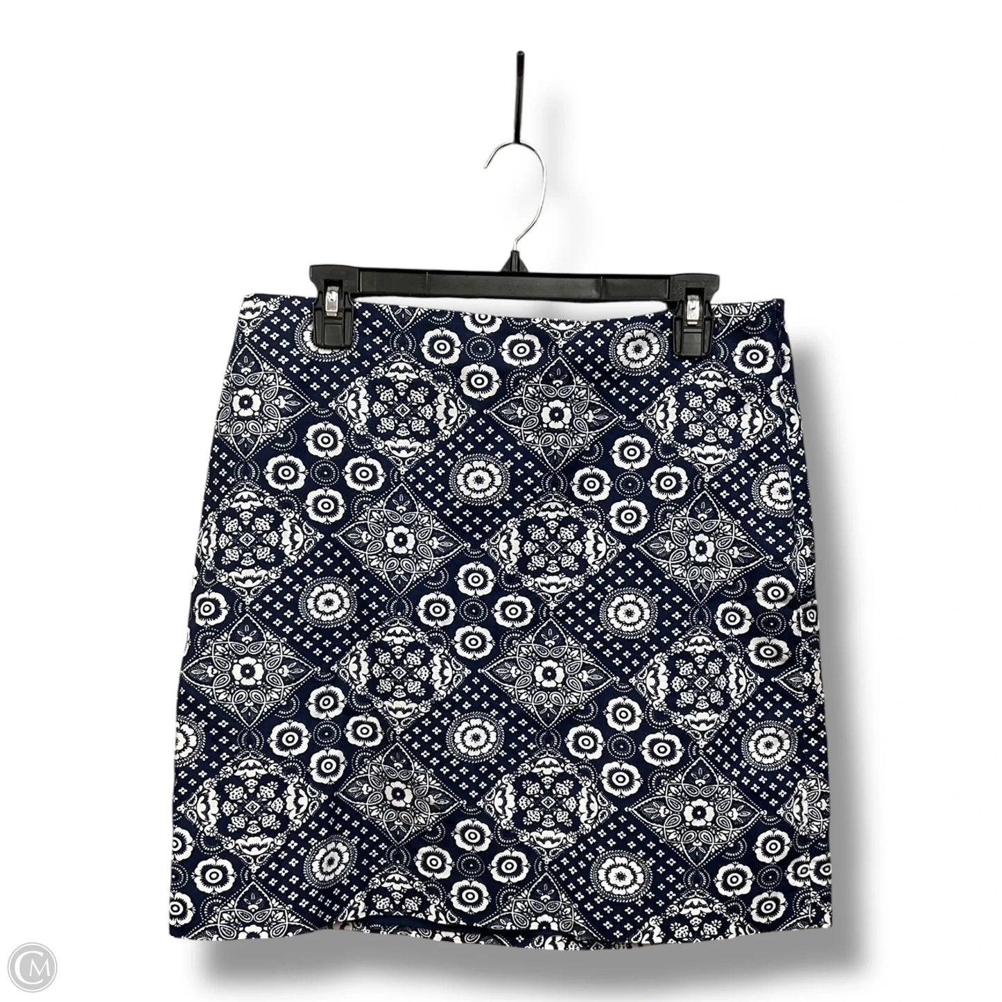 Skirt Mini & Short By Talbots In Blue & White, Size: M
