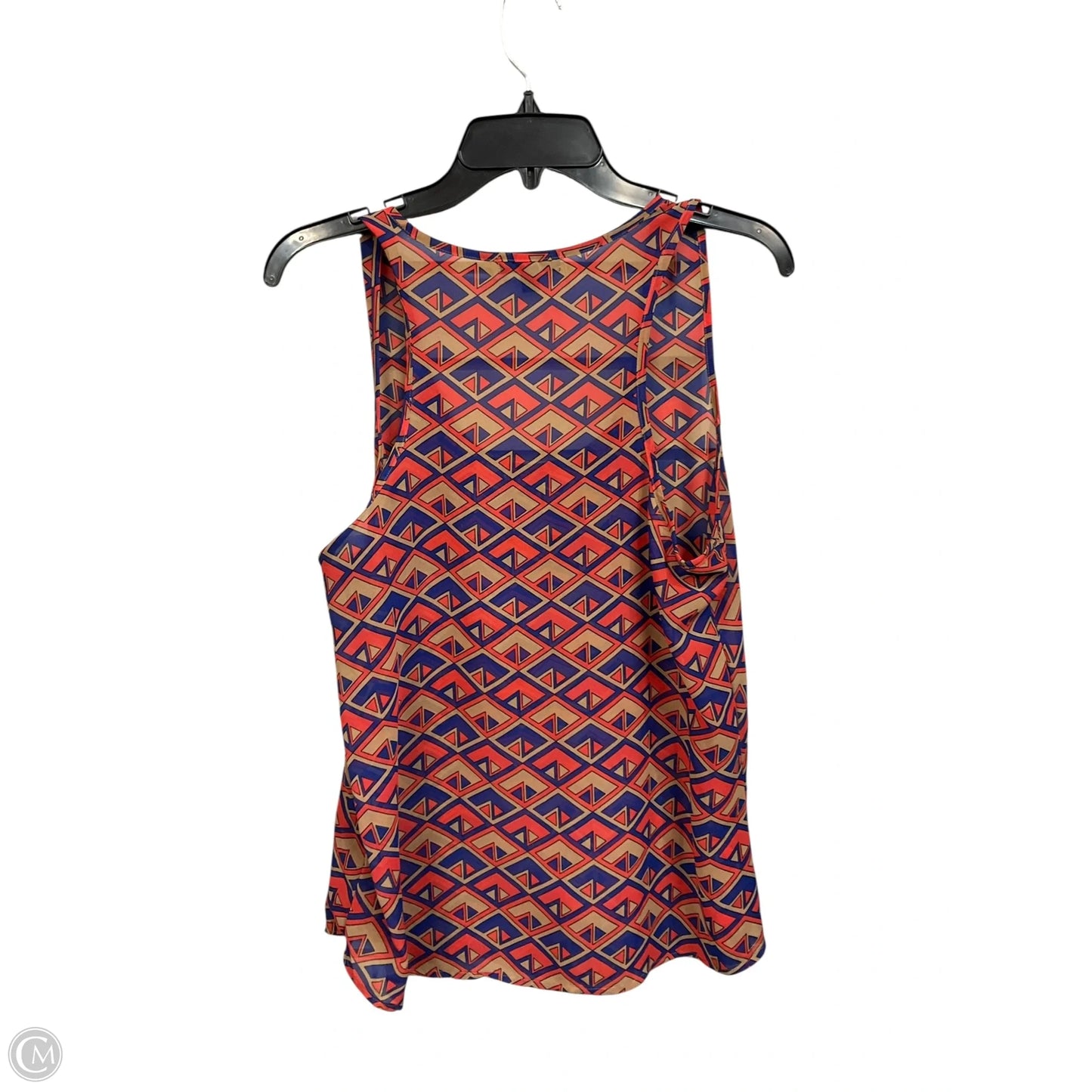 Top Sleeveless By Mine In Geometric Pattern, Size: L