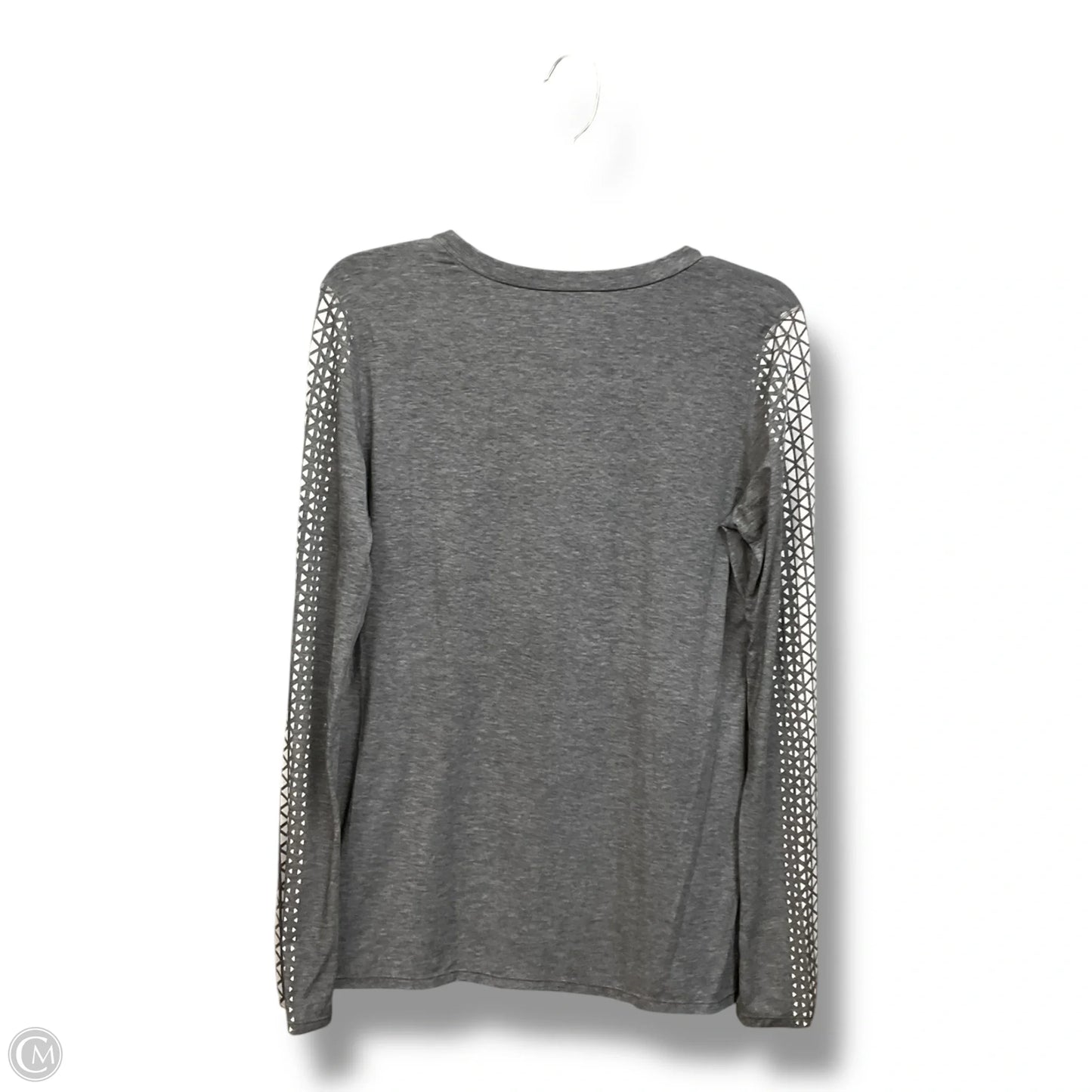Athletic Top Long Sleeve Crewneck By Gapfit In Grey & White, Size: M