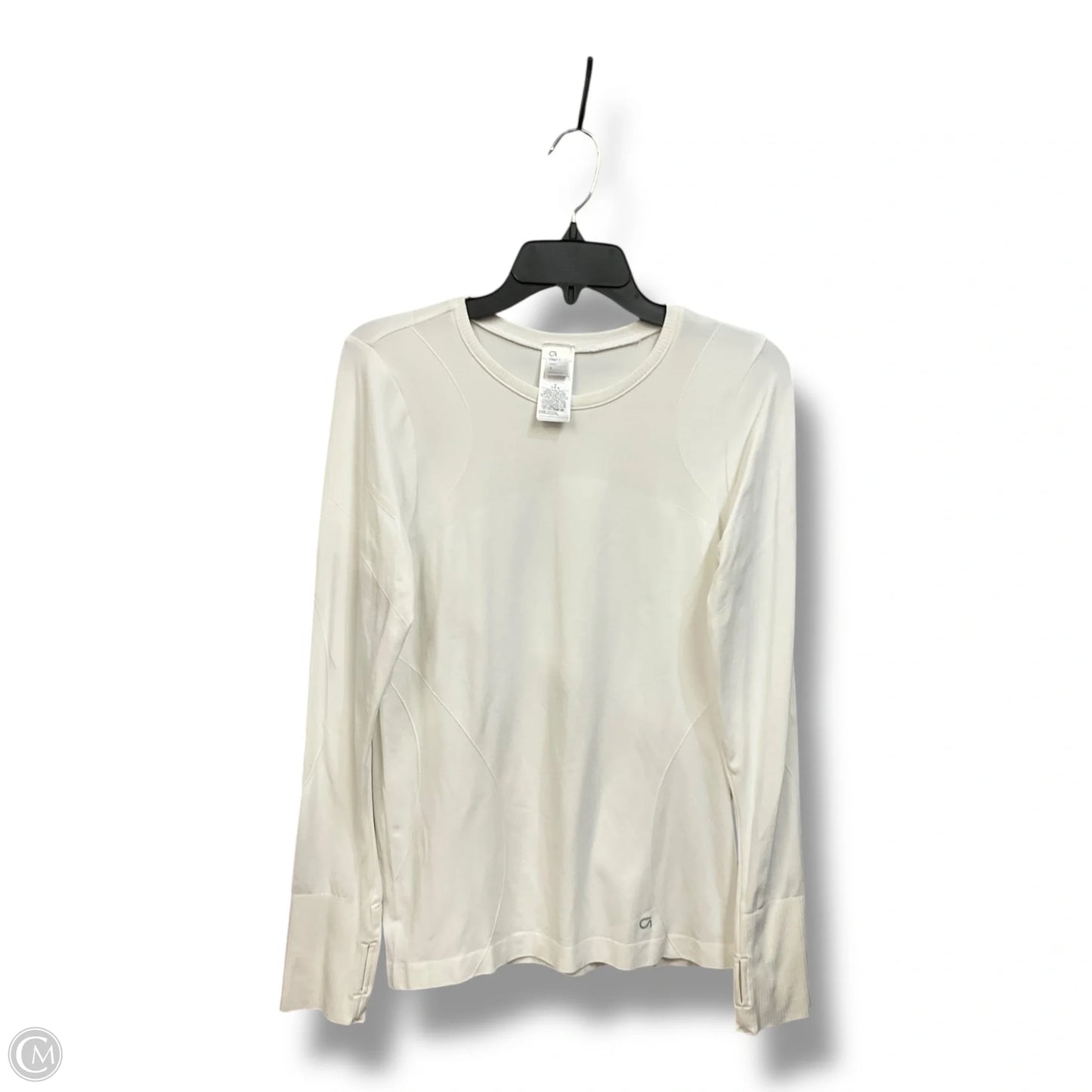 Athletic Top Long Sleeve Crewneck By Under Armour In Green & White, Size: L