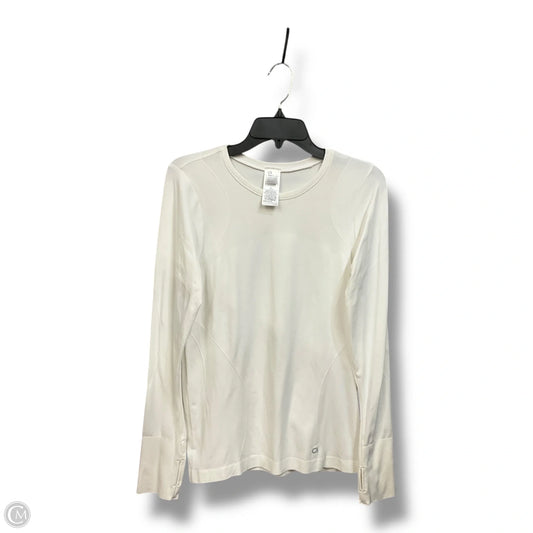 Athletic Top Long Sleeve Crewneck By Under Armour In Green & White, Size: L