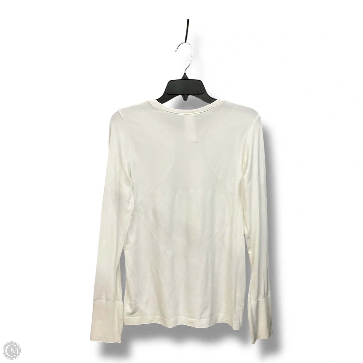 Athletic Top Long Sleeve Crewneck By Under Armour In Green & White, Size: L