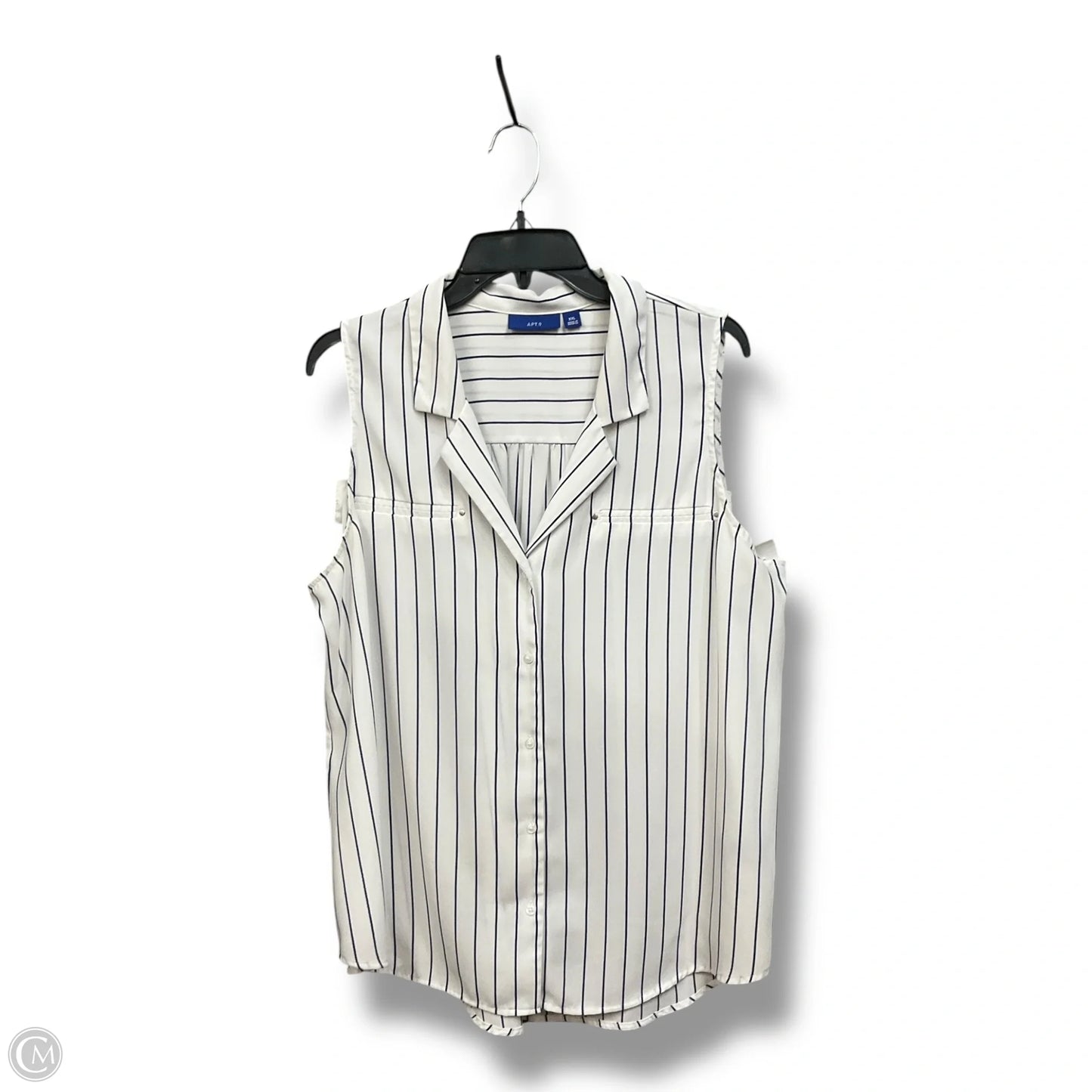 Tunic Sleeveless By Apt 9 In Striped Pattern, Size: Xxl