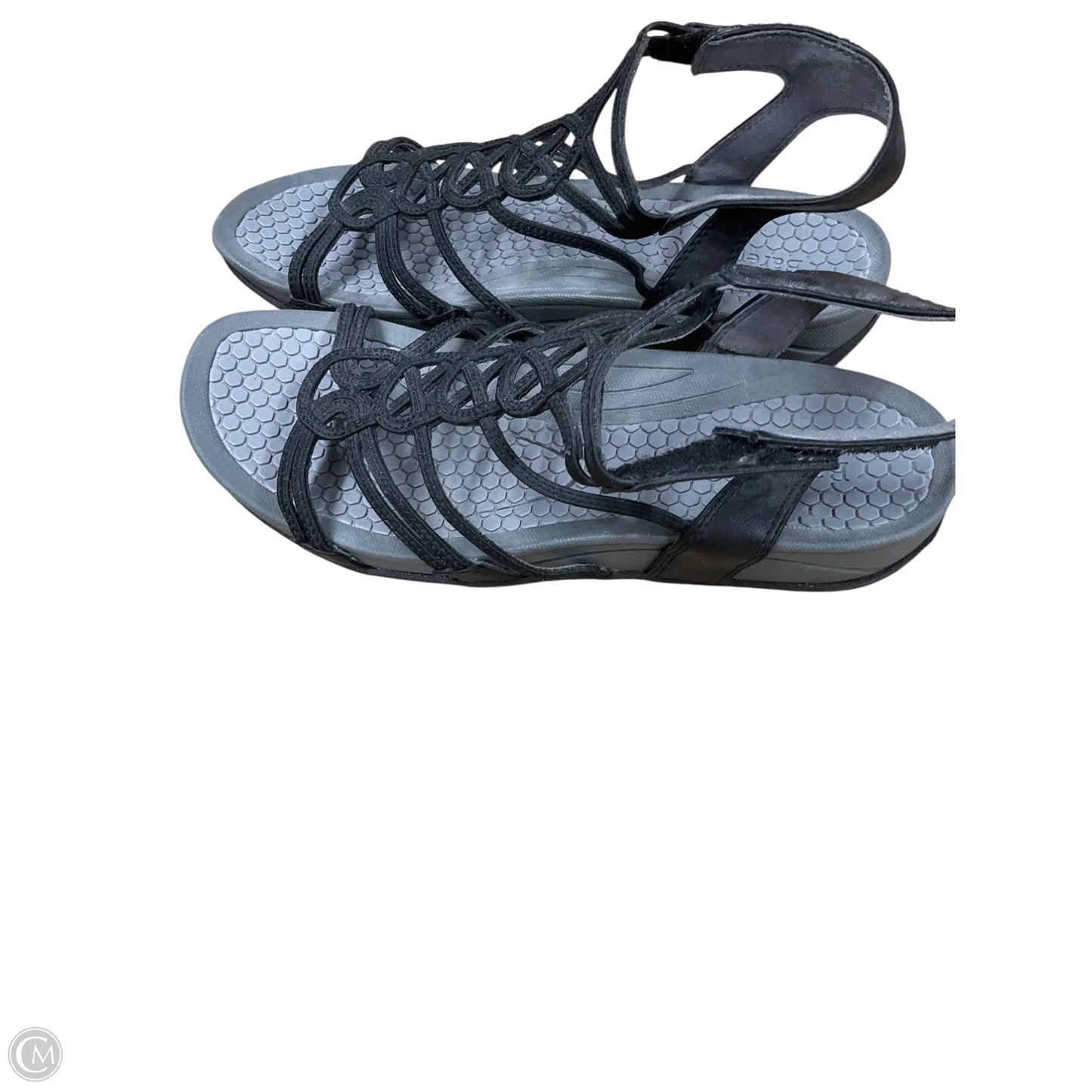 Sandals Flats By Bare Traps In Black & Grey, Size: 9