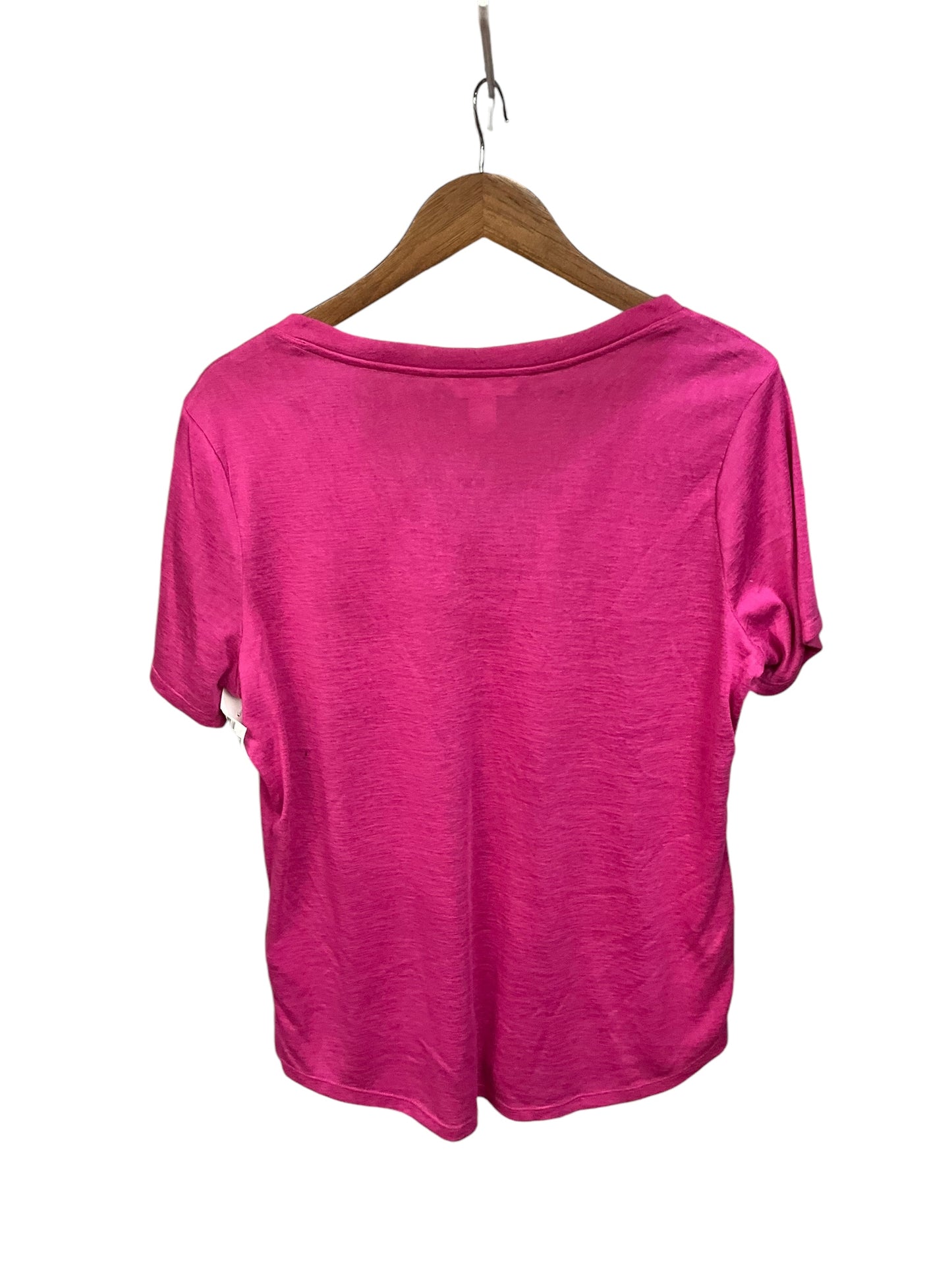 Athletic Top Short Sleeve By Athleta In Pink, Size: L