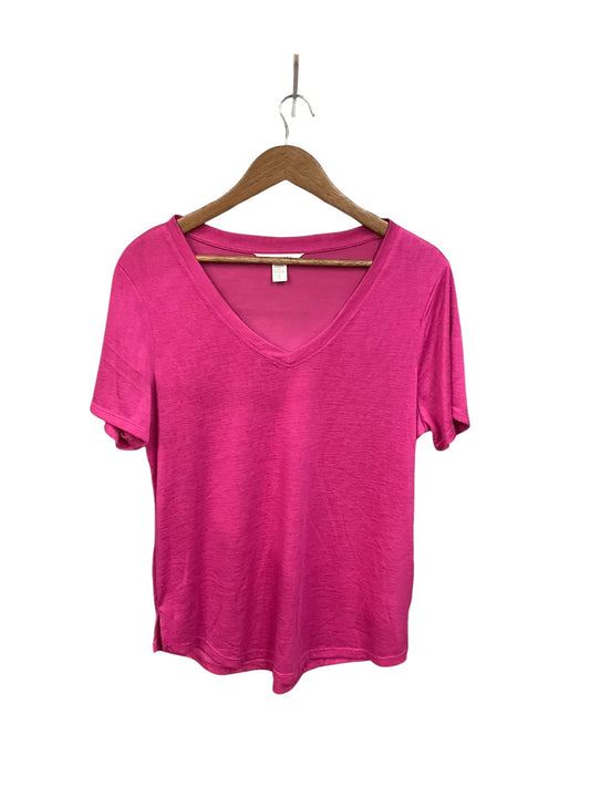 Athletic Top Short Sleeve By Athleta In Pink, Size: L