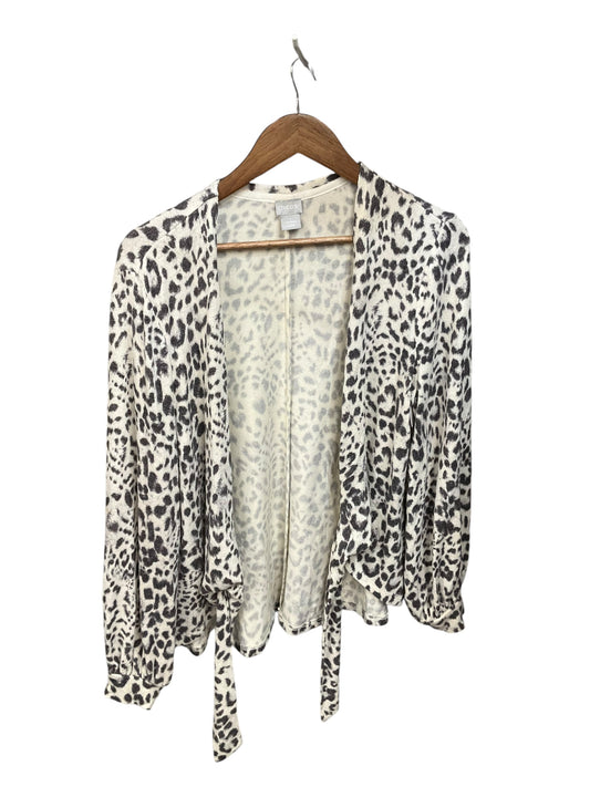 Cardigan By Chicos In Animal Print, Size: M