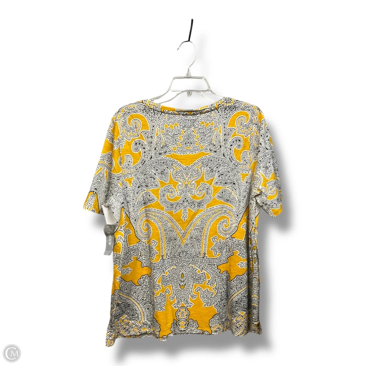 Top Short Sleeve By Chicos In Multi-colored, Size: L