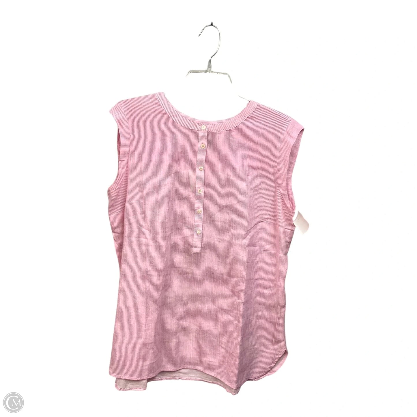 Top Sleeveless By Talbots In Striped Pattern, Size: L