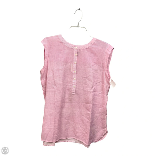 Top Sleeveless By Talbots In Striped Pattern, Size: L