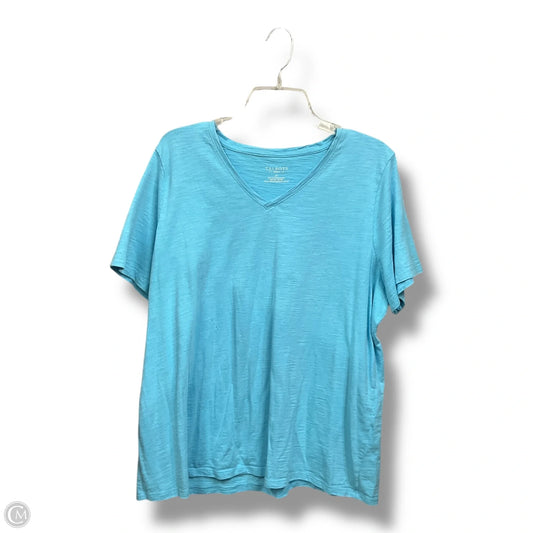 Top Short Sleeve By Talbots In Blue, Size: 2x