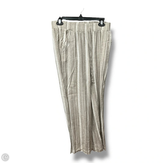 Pants Linen By Briggs In Striped Pattern, Size: M