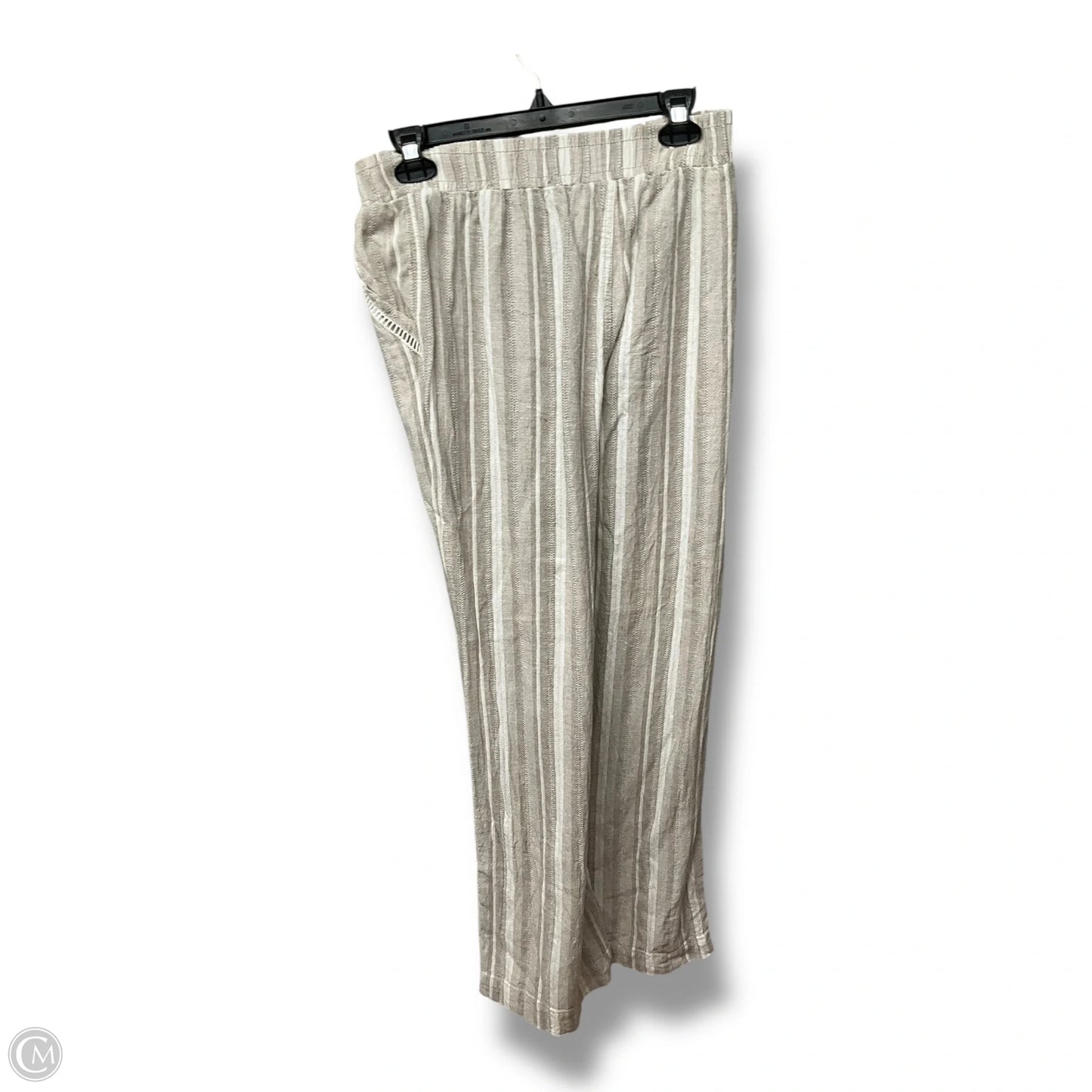 Pants Linen By Briggs In Striped Pattern, Size: M