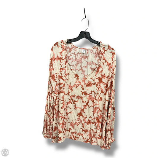 Top Long Sleeve By Old Navy In Floral Print, Size: Xl