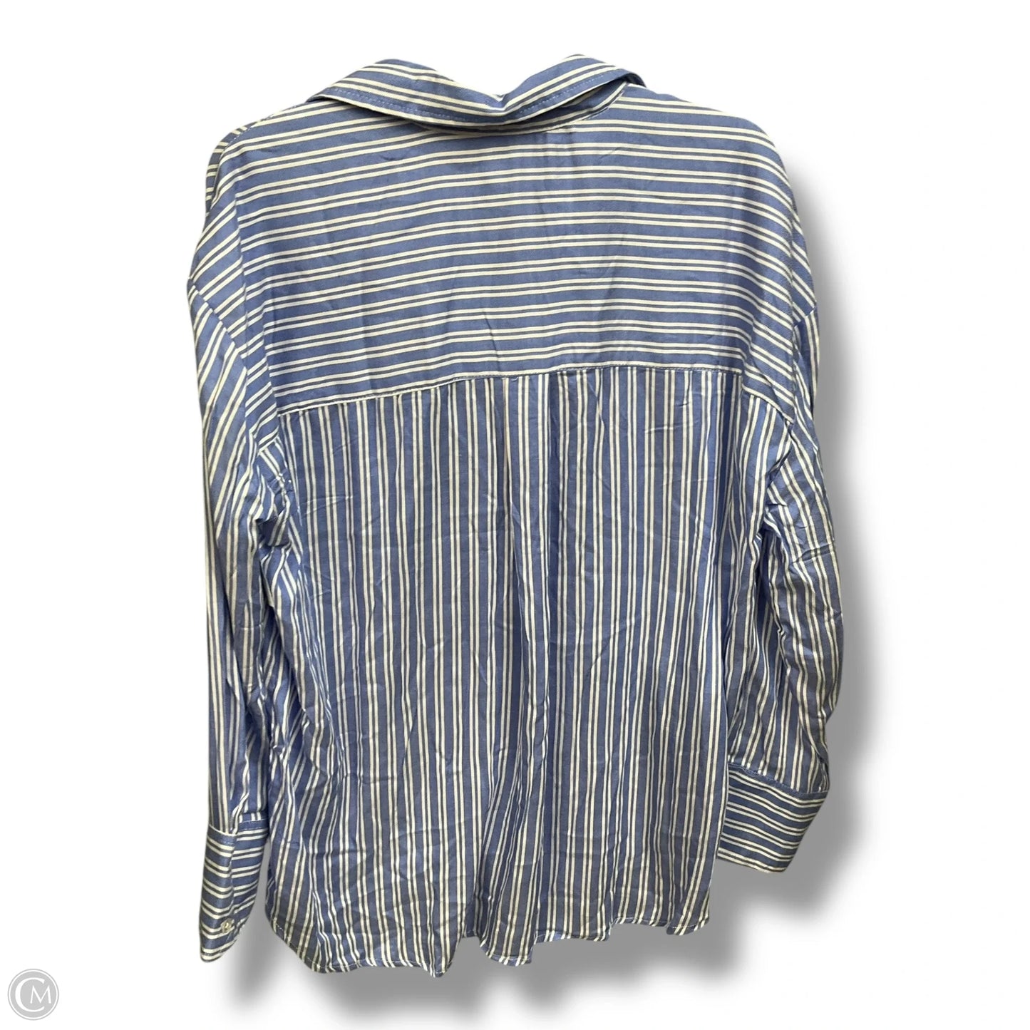 Blouse Long Sleeve By Clothes Mentor In Striped Pattern, Size: L