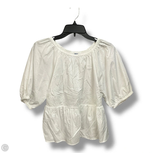 Top Short Sleeve By Old Navy In White, Size: M