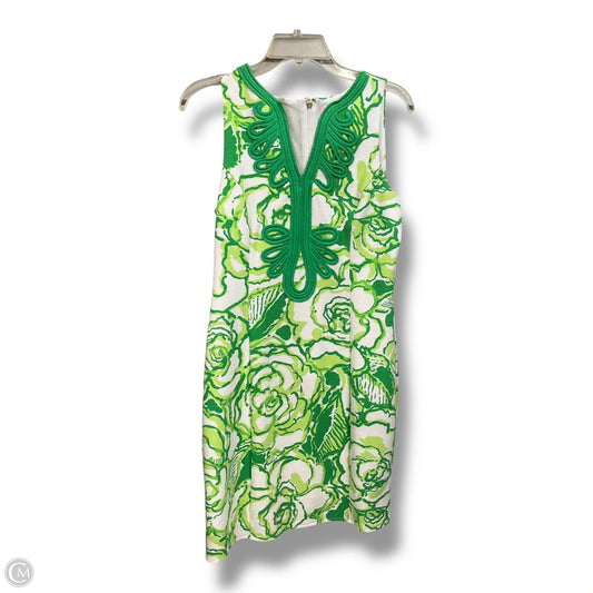 Dress Designer By Lilly Pulitzer In Green & White, Size: M