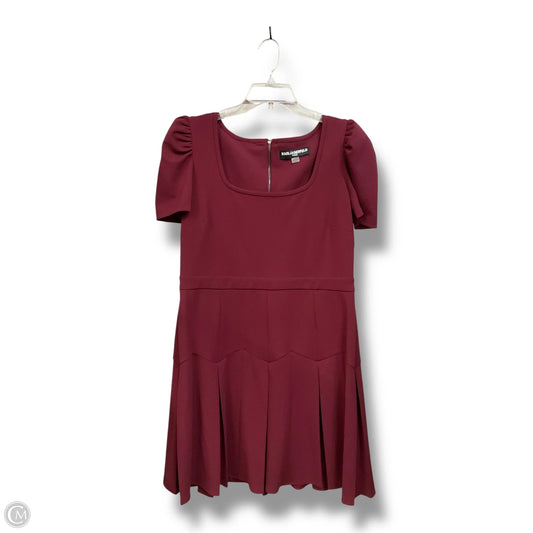 Dress Designer By Karl Lagerfeld In Maroon, Size: L