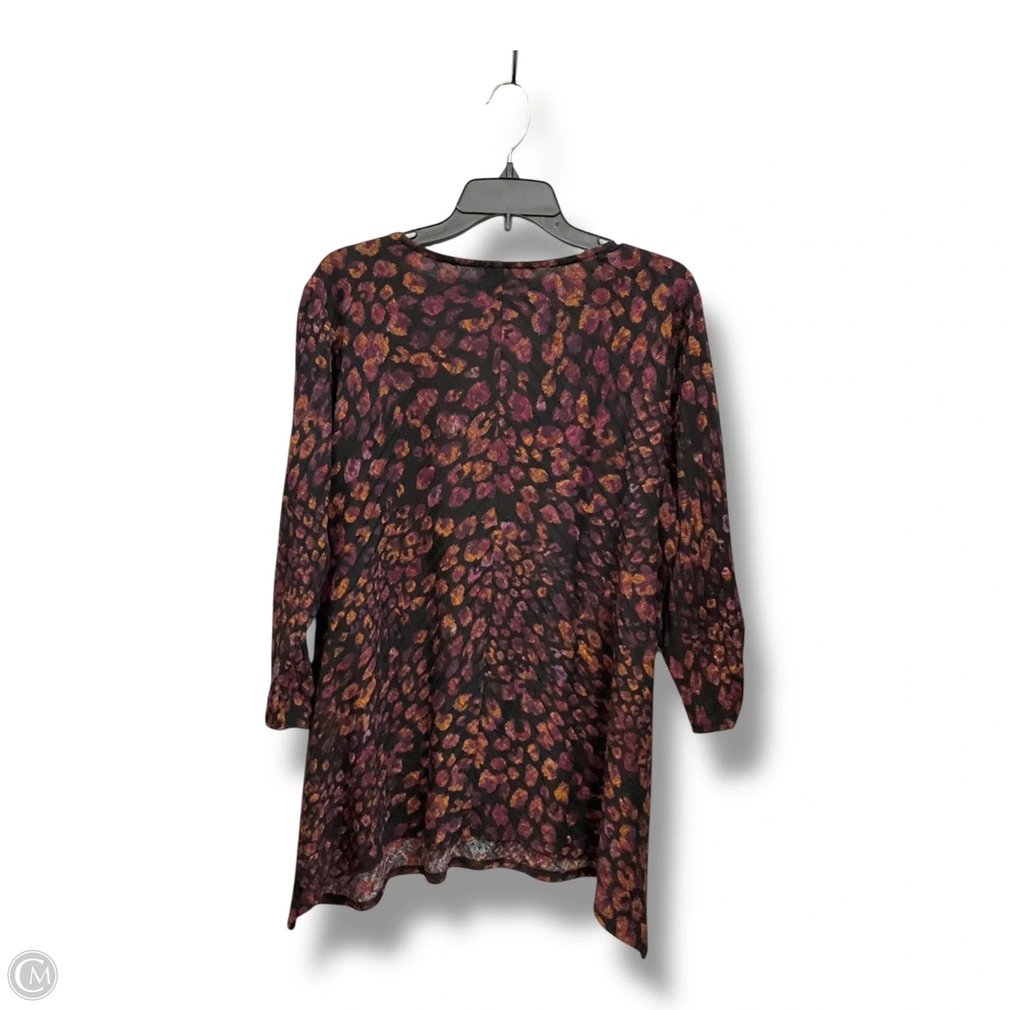 Top 3/4 Sleeve By Clothes Mentor In Animal Print, Size: 2x