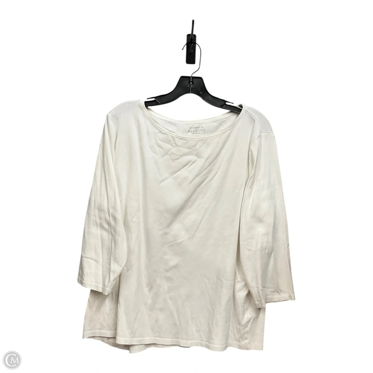 Top 3/4 Sleeve By Talbots In White, Size: 3x