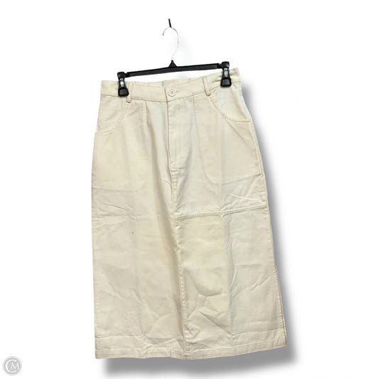 Skirt Midi By Clothes Mentor In Cream, Size: M