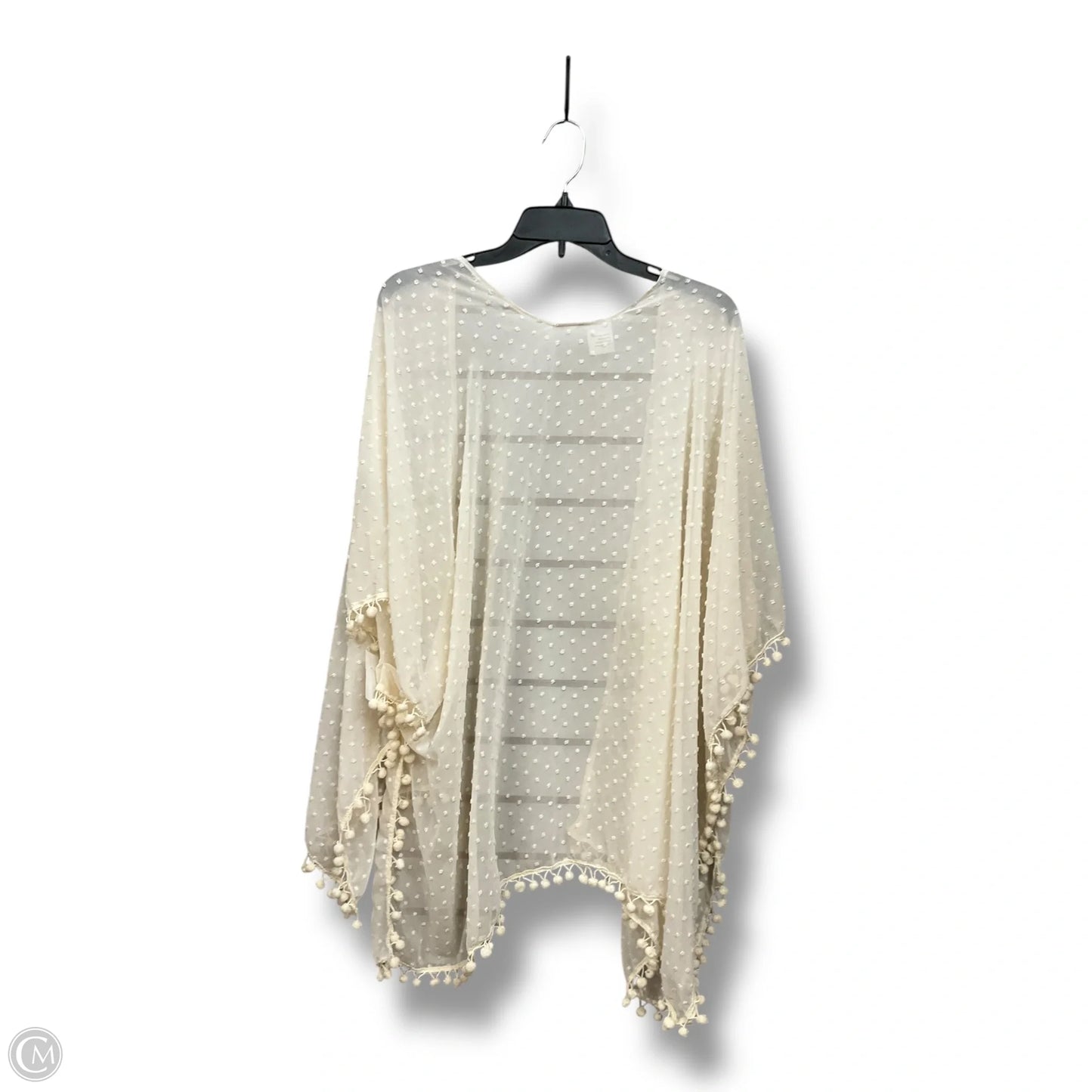 Kimono By Clothes Mentor In Cream, Size: Osfm