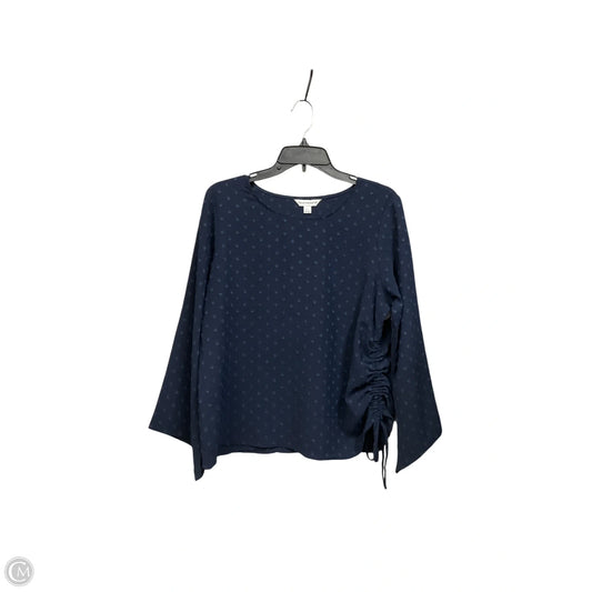 Top Long Sleeve By Counterparts In Navy, Size: L