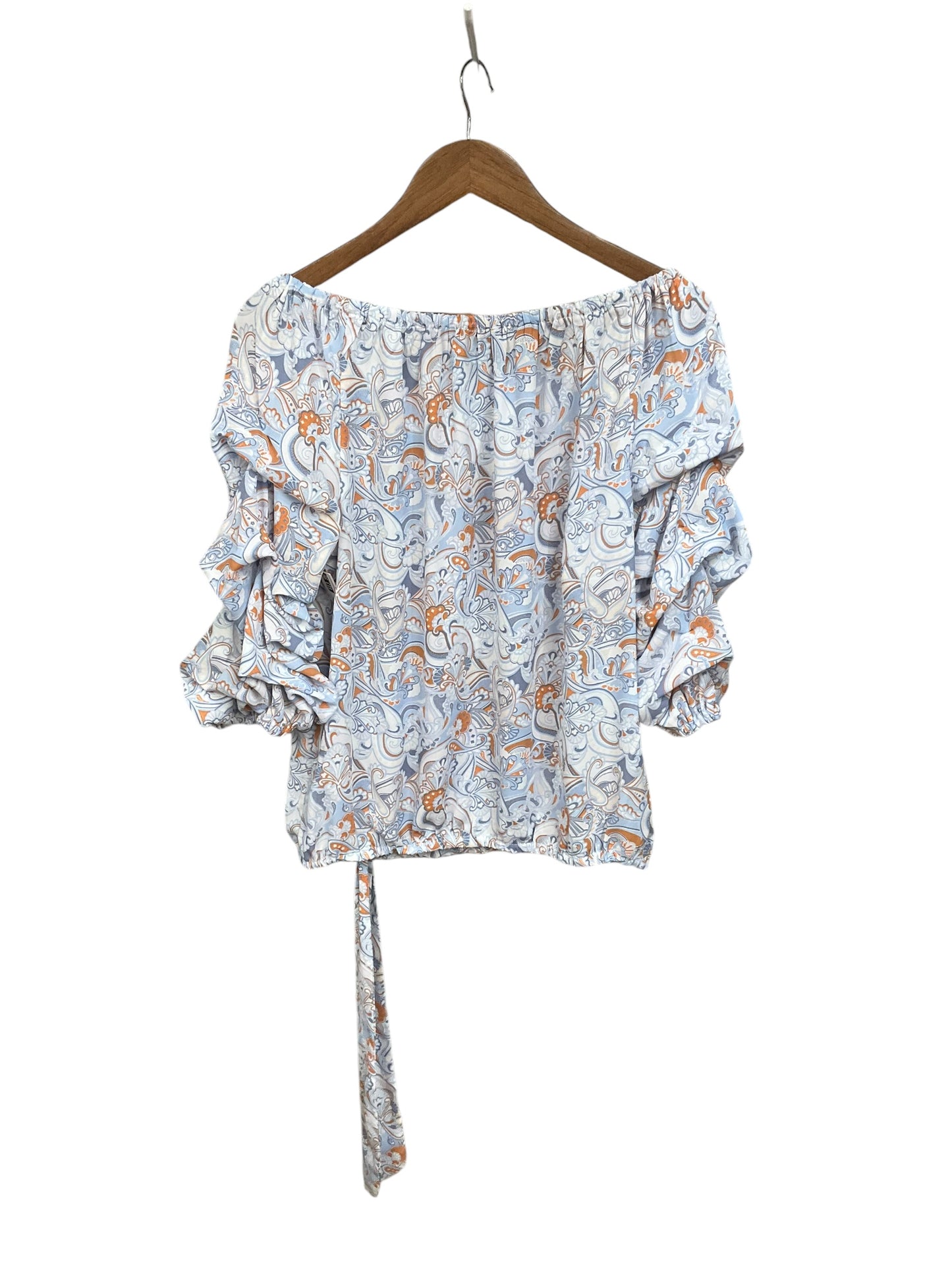 Top 3/4 Sleeve By Cece In Paisley Print, Size: L