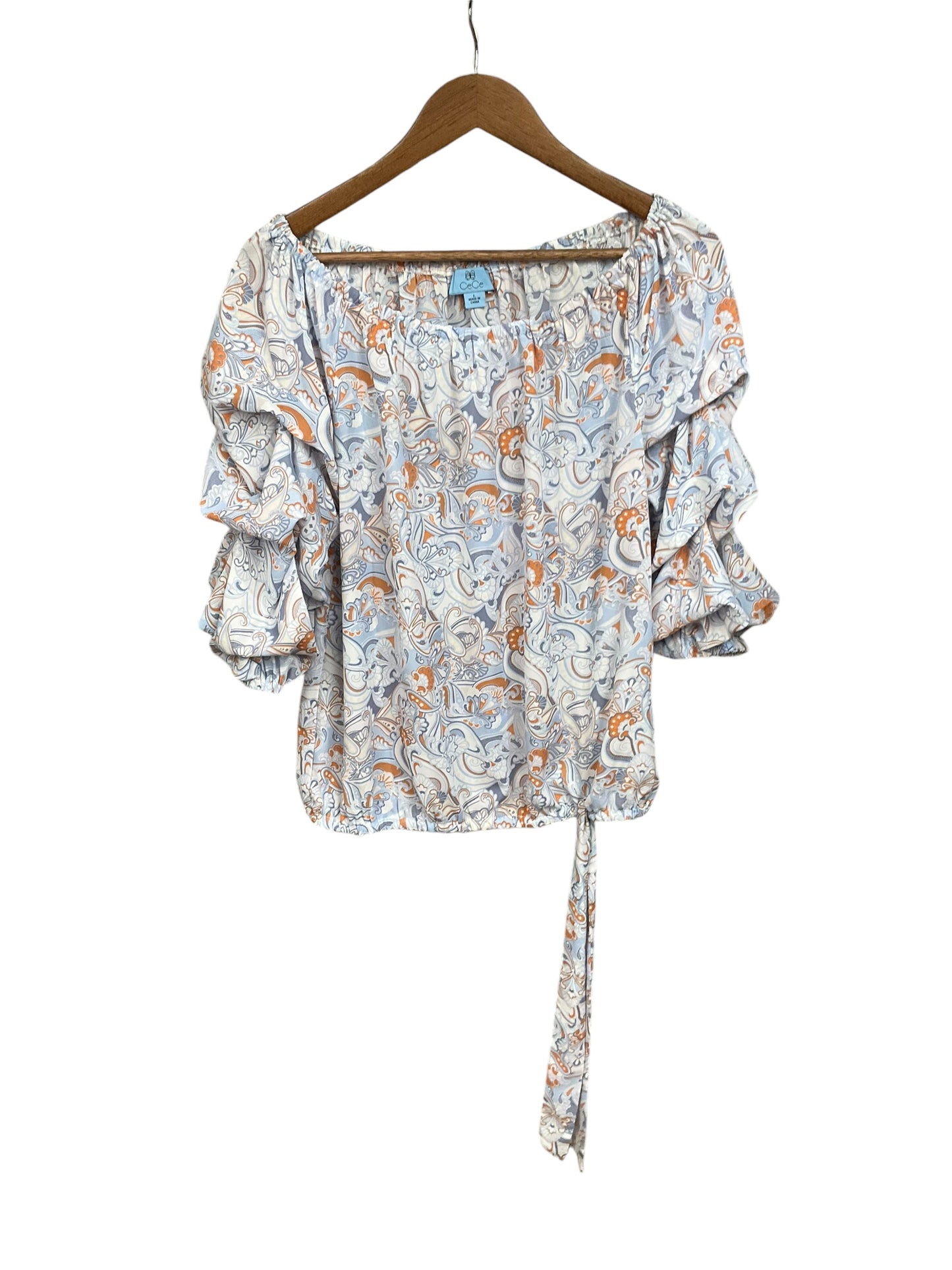 Top 3/4 Sleeve By Cece In Paisley Print, Size: L