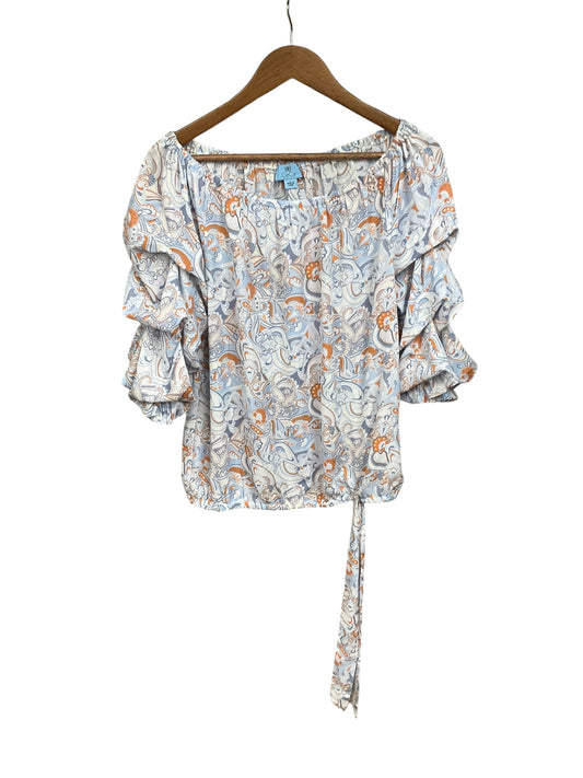 Top 3/4 Sleeve By Cece In Paisley Print, Size: L