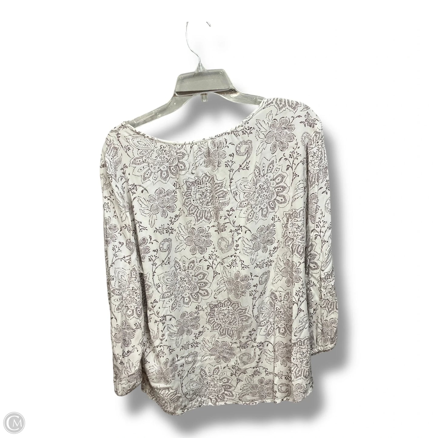 Top 3/4 Sleeve By Sonoma In Purple & White, Size: Xl