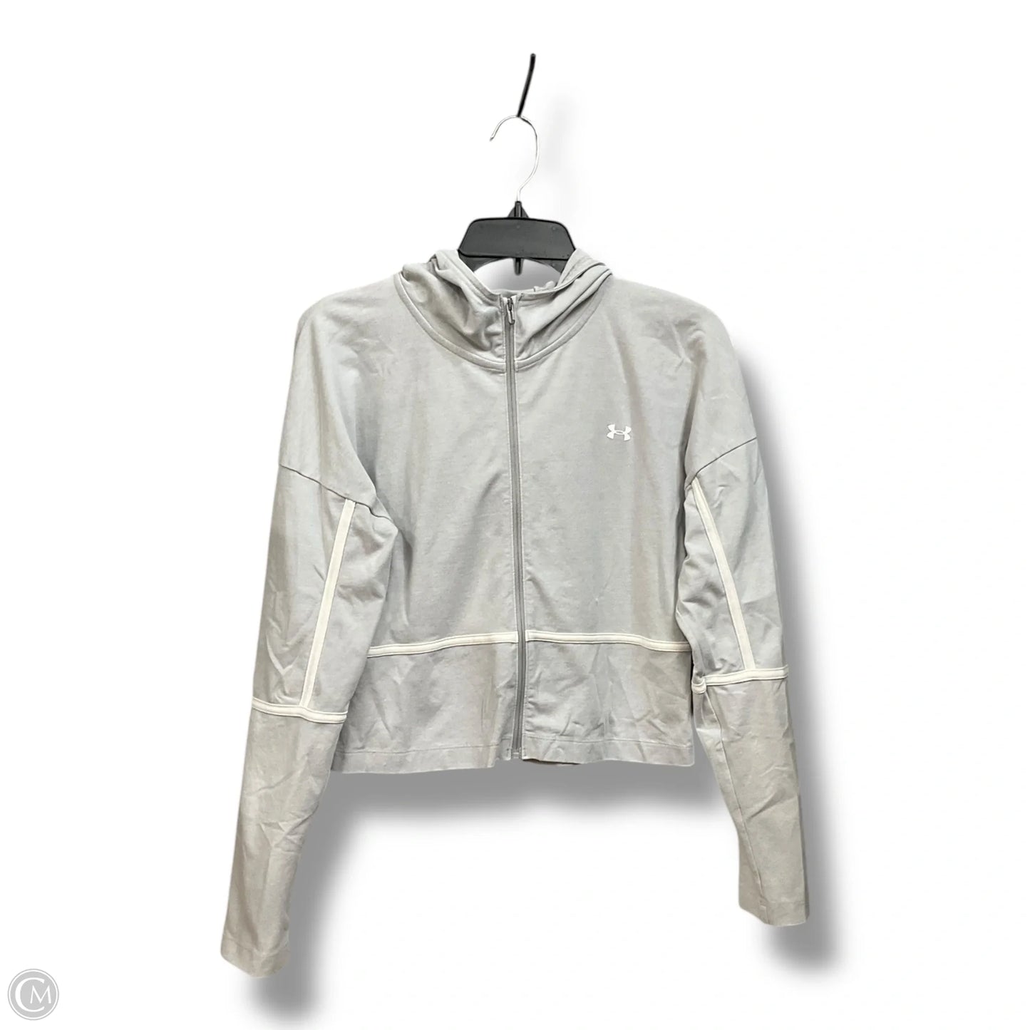 Athletic Jacket By Under Armour In Grey, Size: S