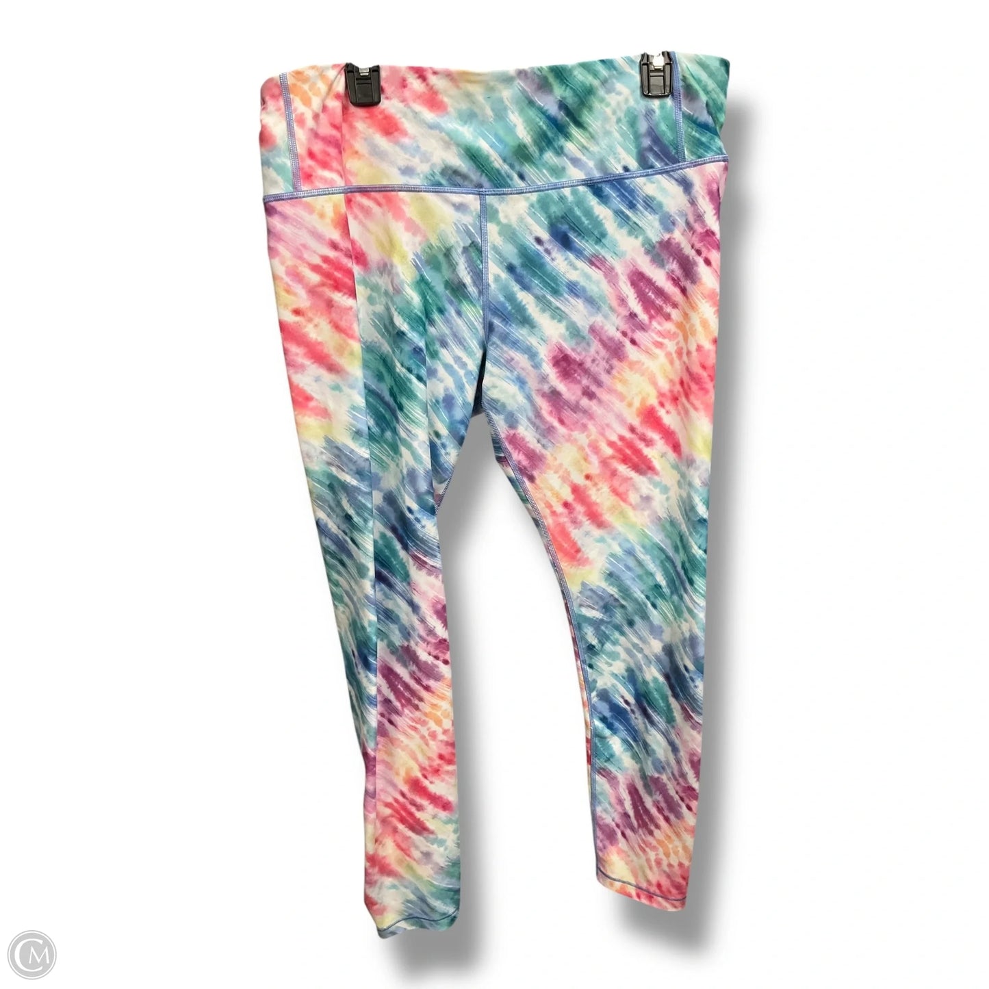Athletic Leggings By Athleta In Tie Dye Print, Size: Xl