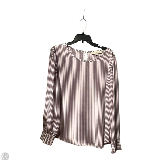 Top Long Sleeve By Loft In Striped Pattern, Size: Xl