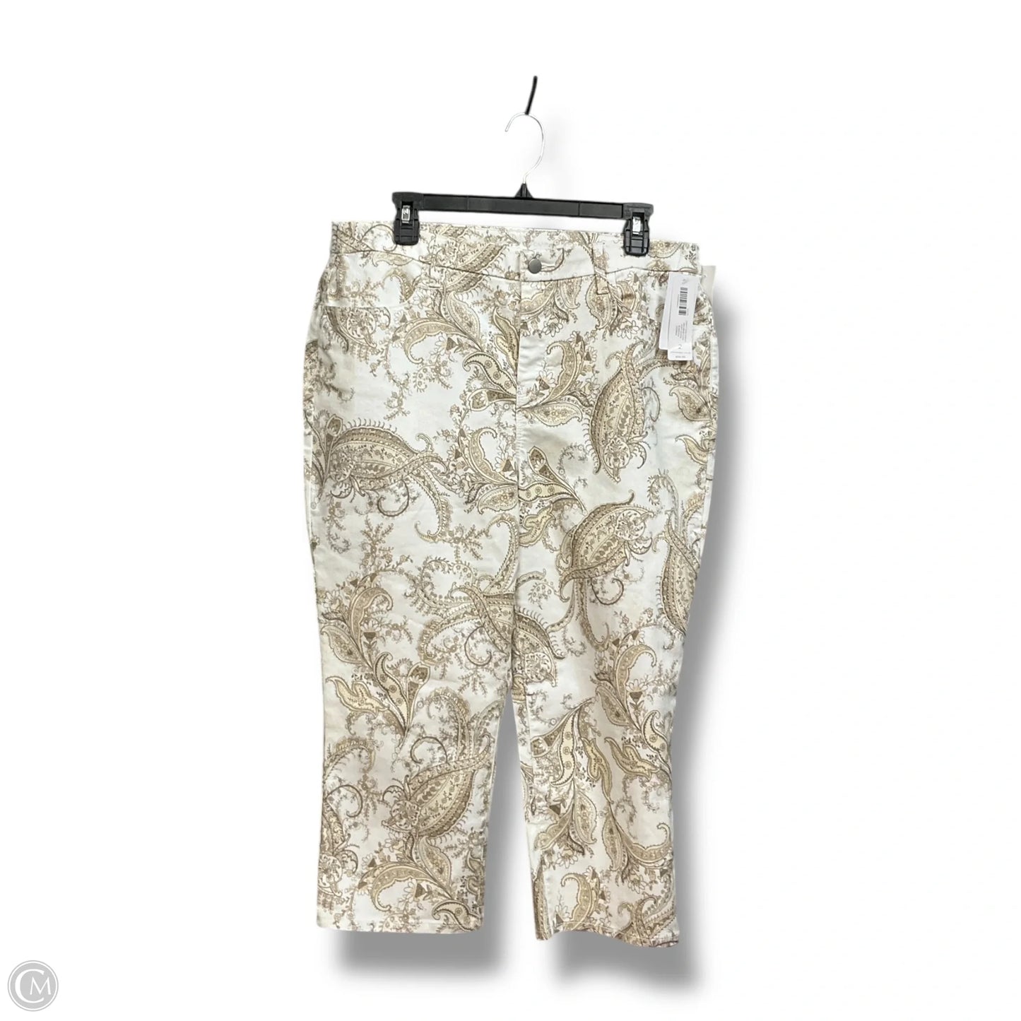 Capris By Chicos In Paisley Print, Size: 12