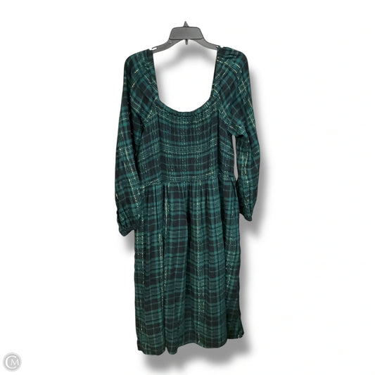 Dress Casual Midi By Lane Bryant In Plaid Pattern, Size: 2x