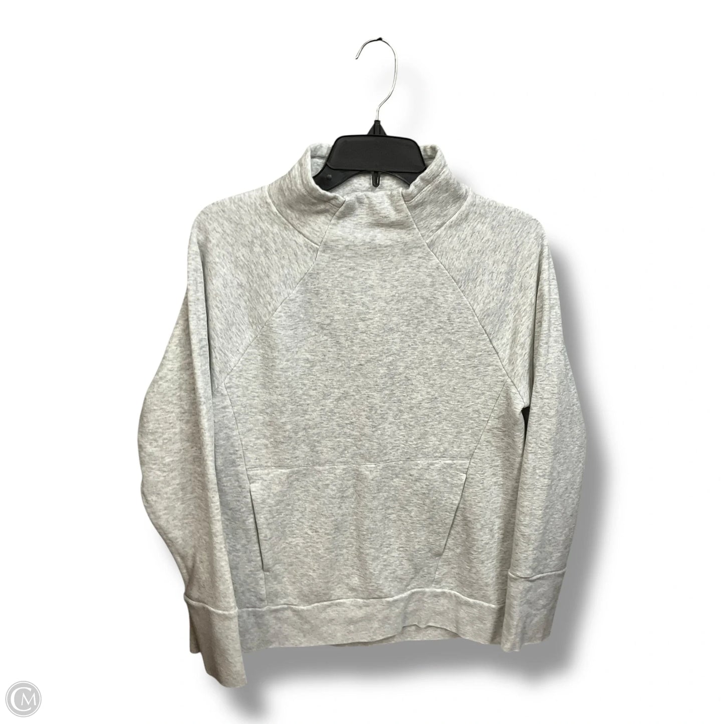 Athletic Top Long Sleeve Collar By Fabletics In Grey, Size: S