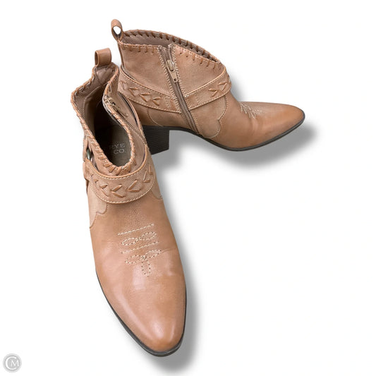Boots Ankle Heels By Frye And Co In Tan, Size: 7.5