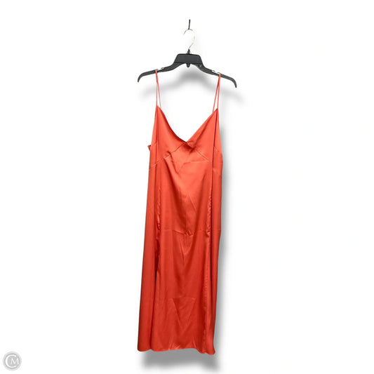 Dress Casual Midi By H&m In Coral, Size: L