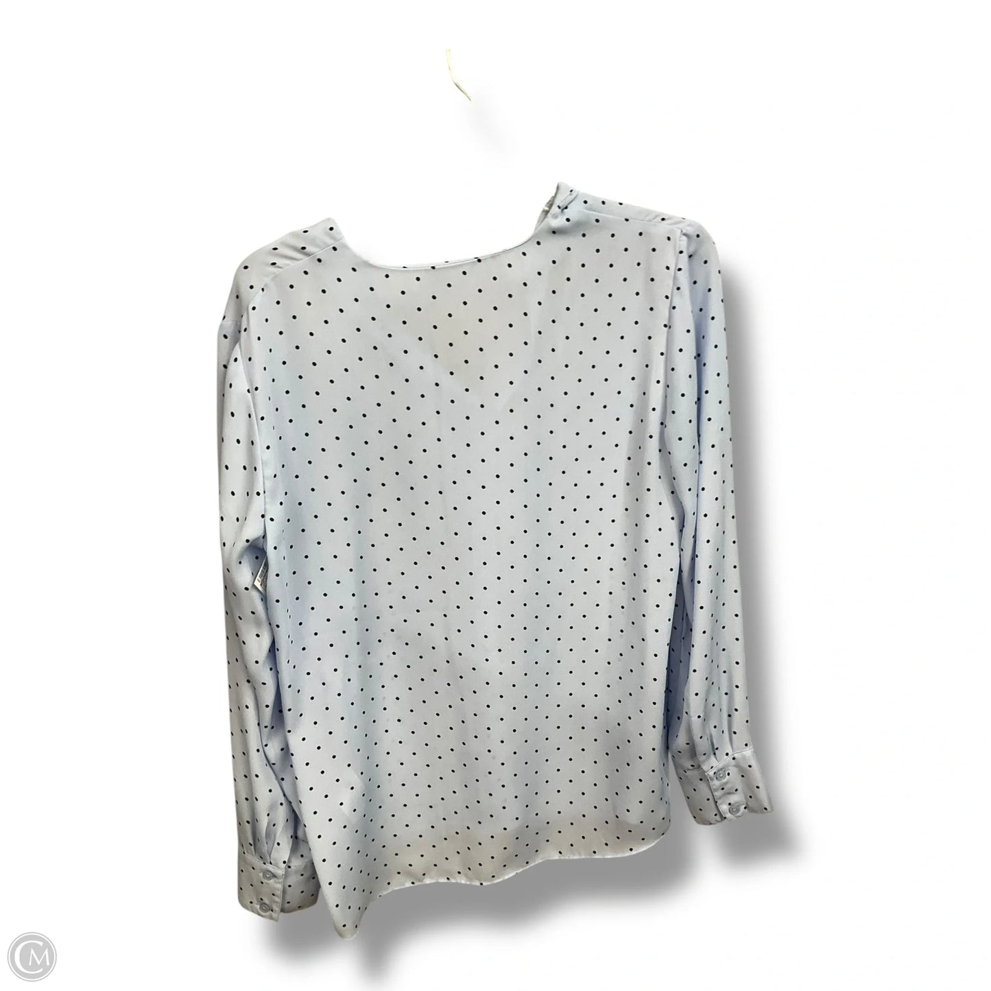 Top Long Sleeve By Banana Republic In Polkadot Pattern, Size: S